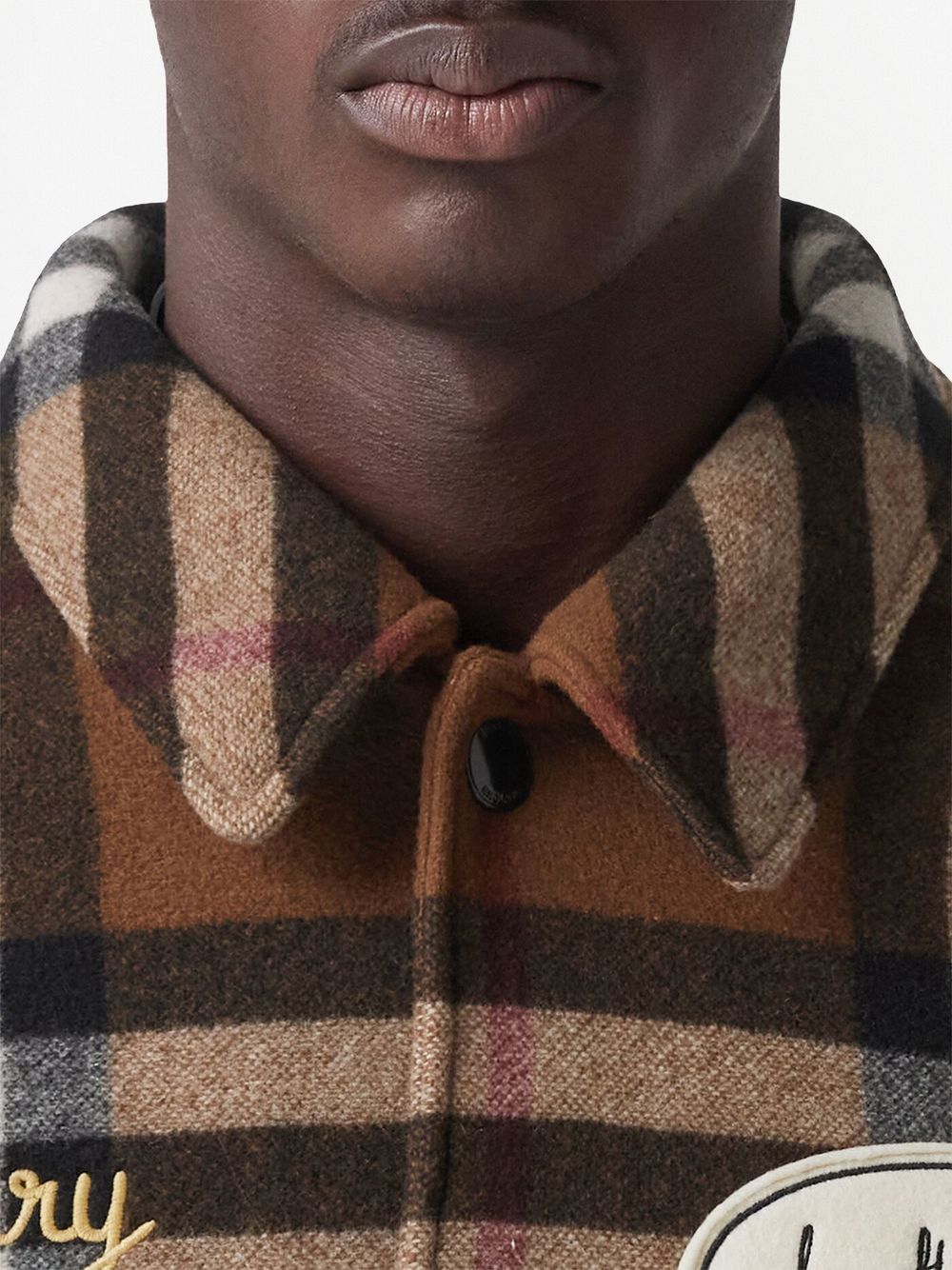 Burberry Check Technical wool bomber jacket