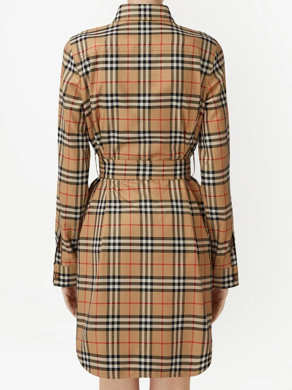 Burberry  Vintage Check cotton tie-waist shirt dress