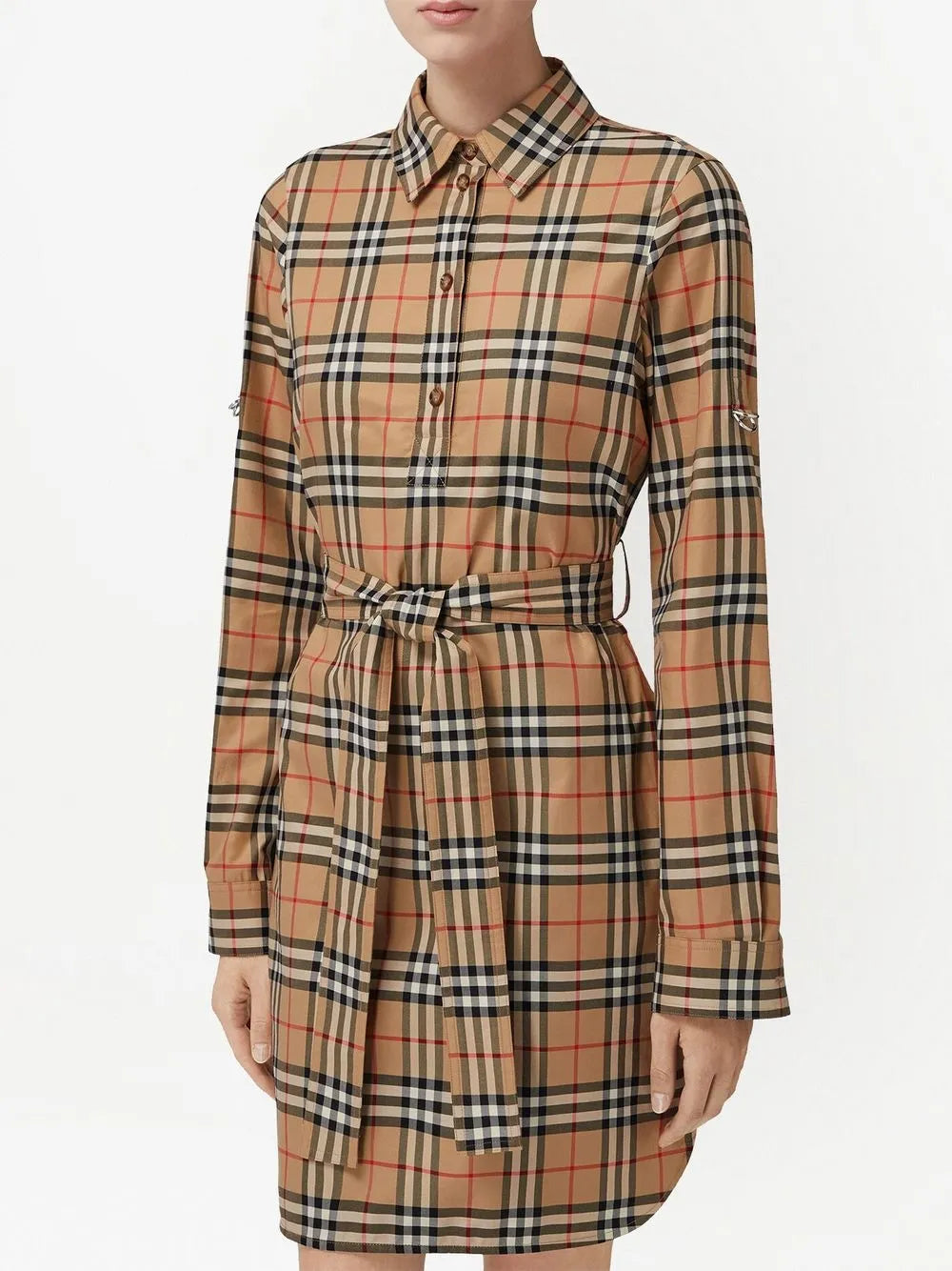 Burberry  Vintage Check cotton tie-waist shirt dress