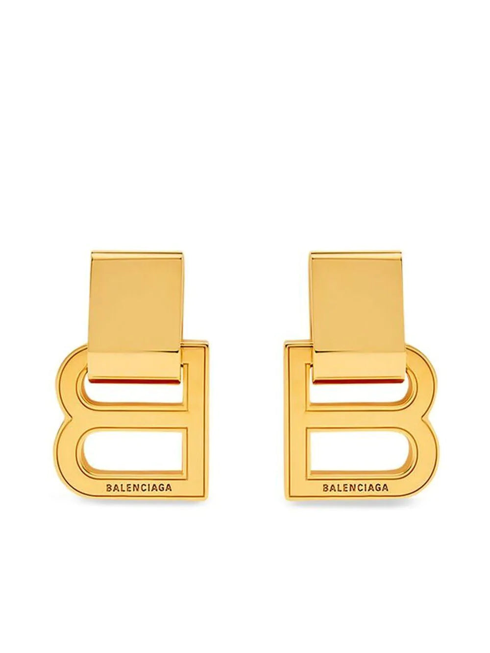 Balenciaga  Hourglass logo charm earrings