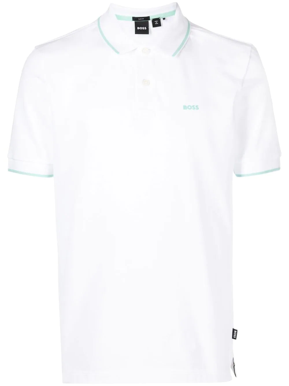 BOSS  logo-print polo shirt