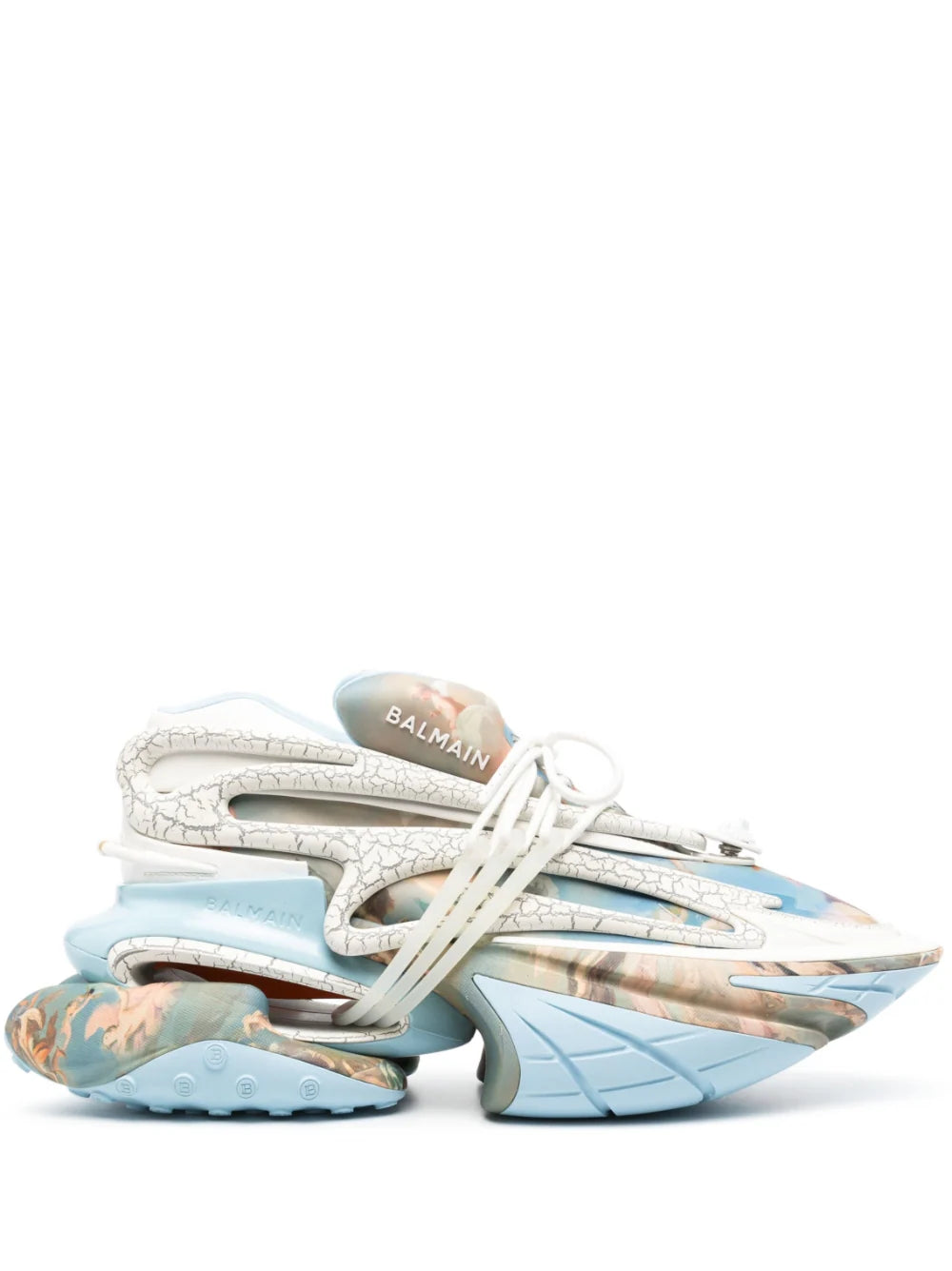 Balmain  Unicorn Renaissance-print sneakers