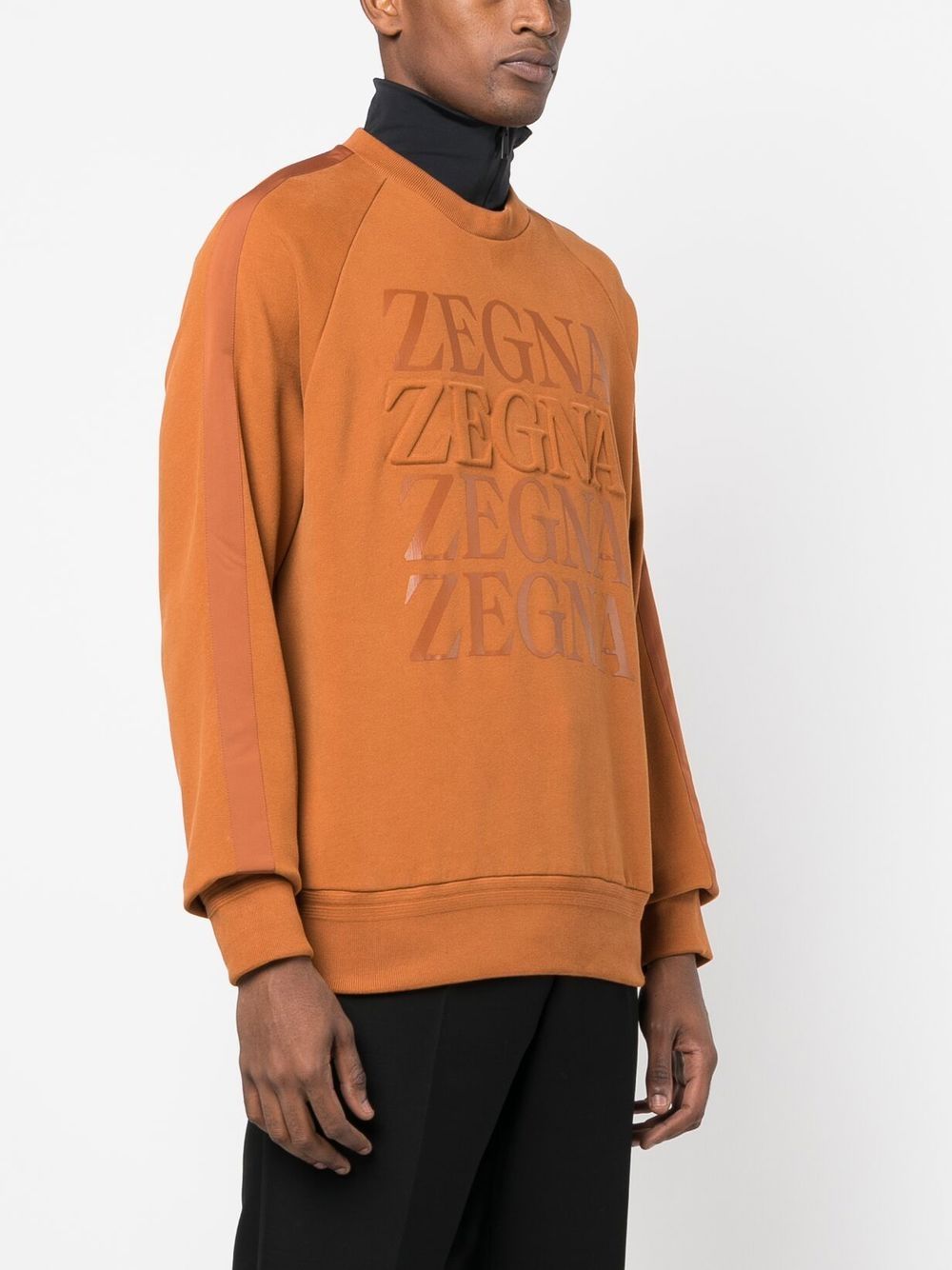 Zegna embossed-logo cotton sweatshirt