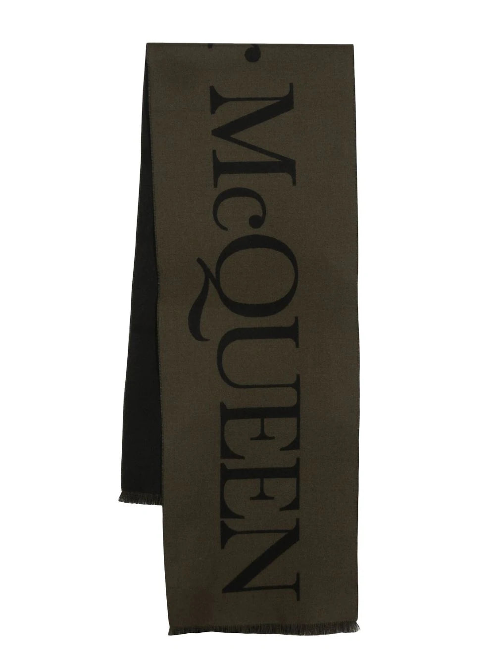 Alexander McQueen  intarsia-knit logo scarf