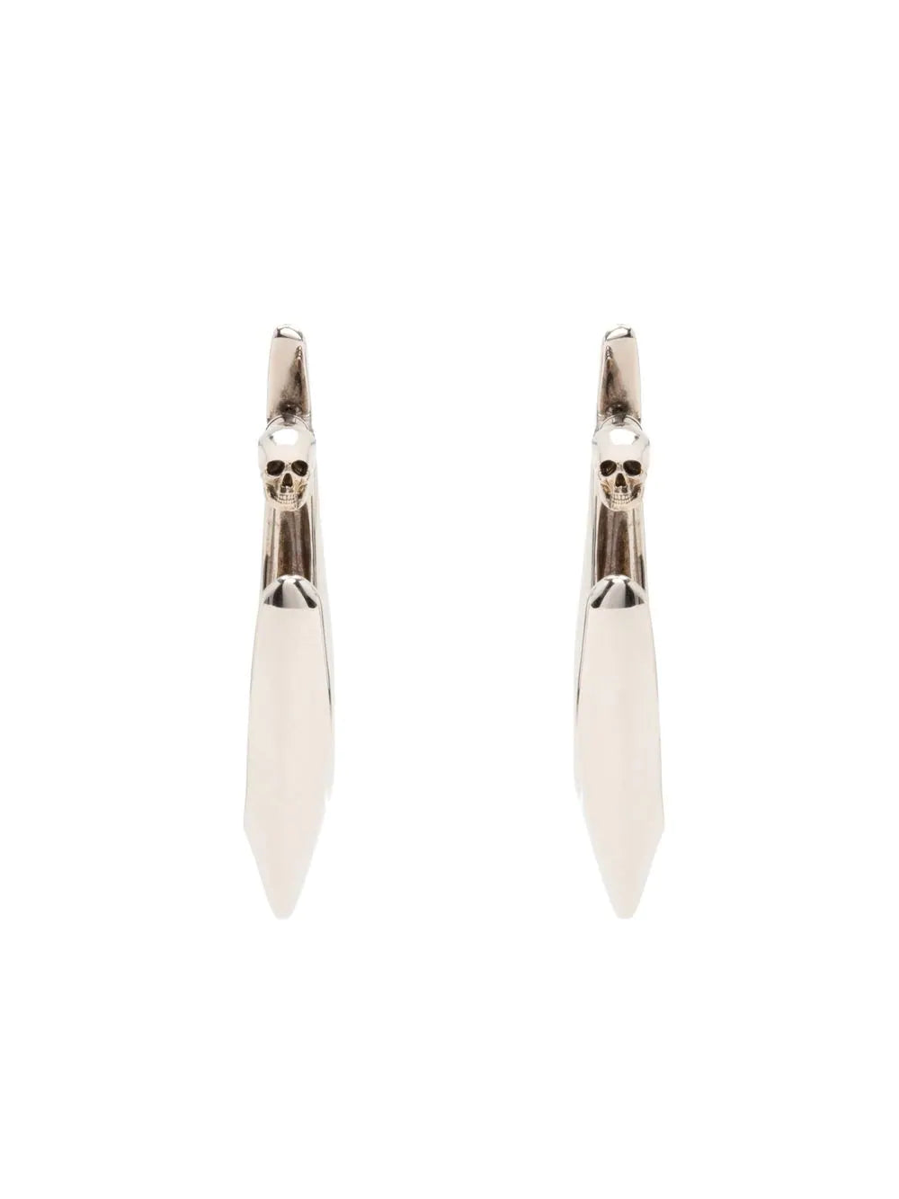 Alexander McQueen  skull fastening polished-finish earrings