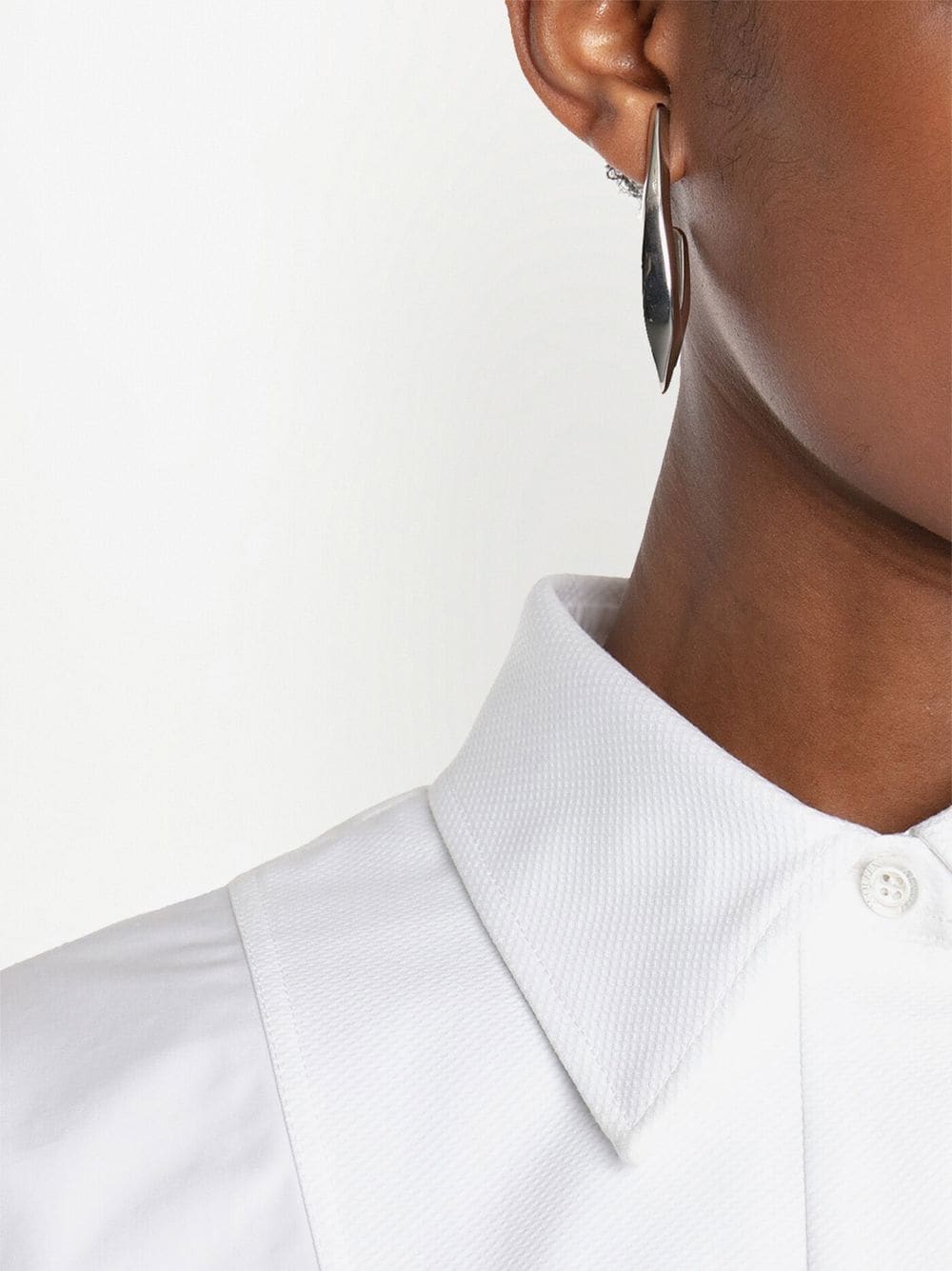 Alexander McQueen skull fastening polished-finish earrings