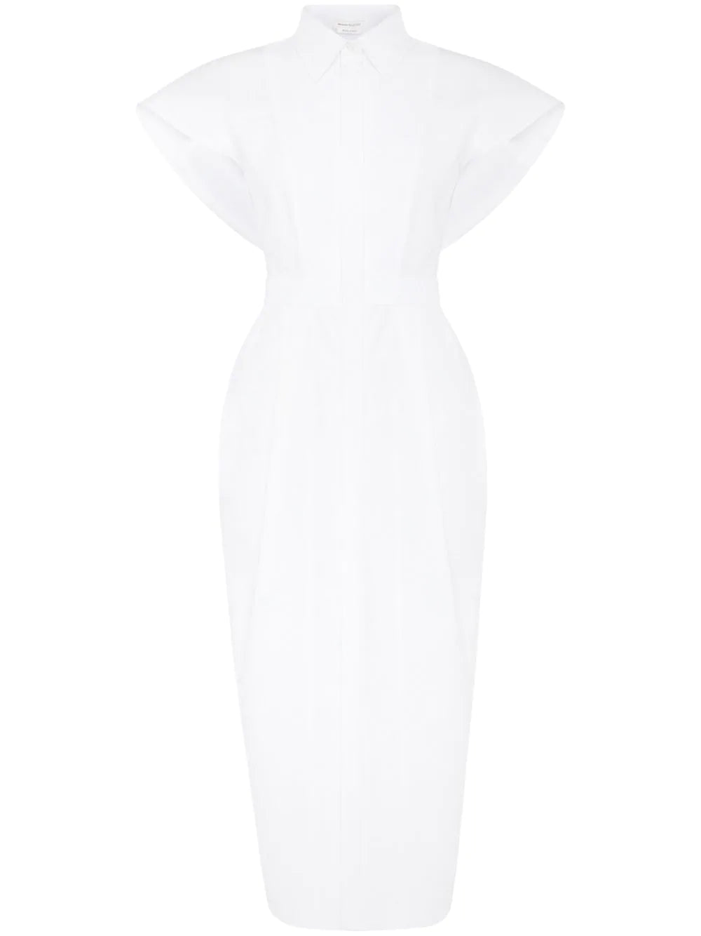 Alexander McQueen  collared short-sleeved midi dress