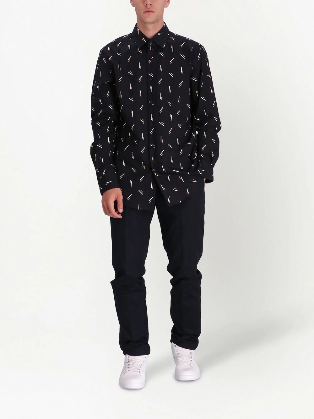 BOSS printed button-up shirt