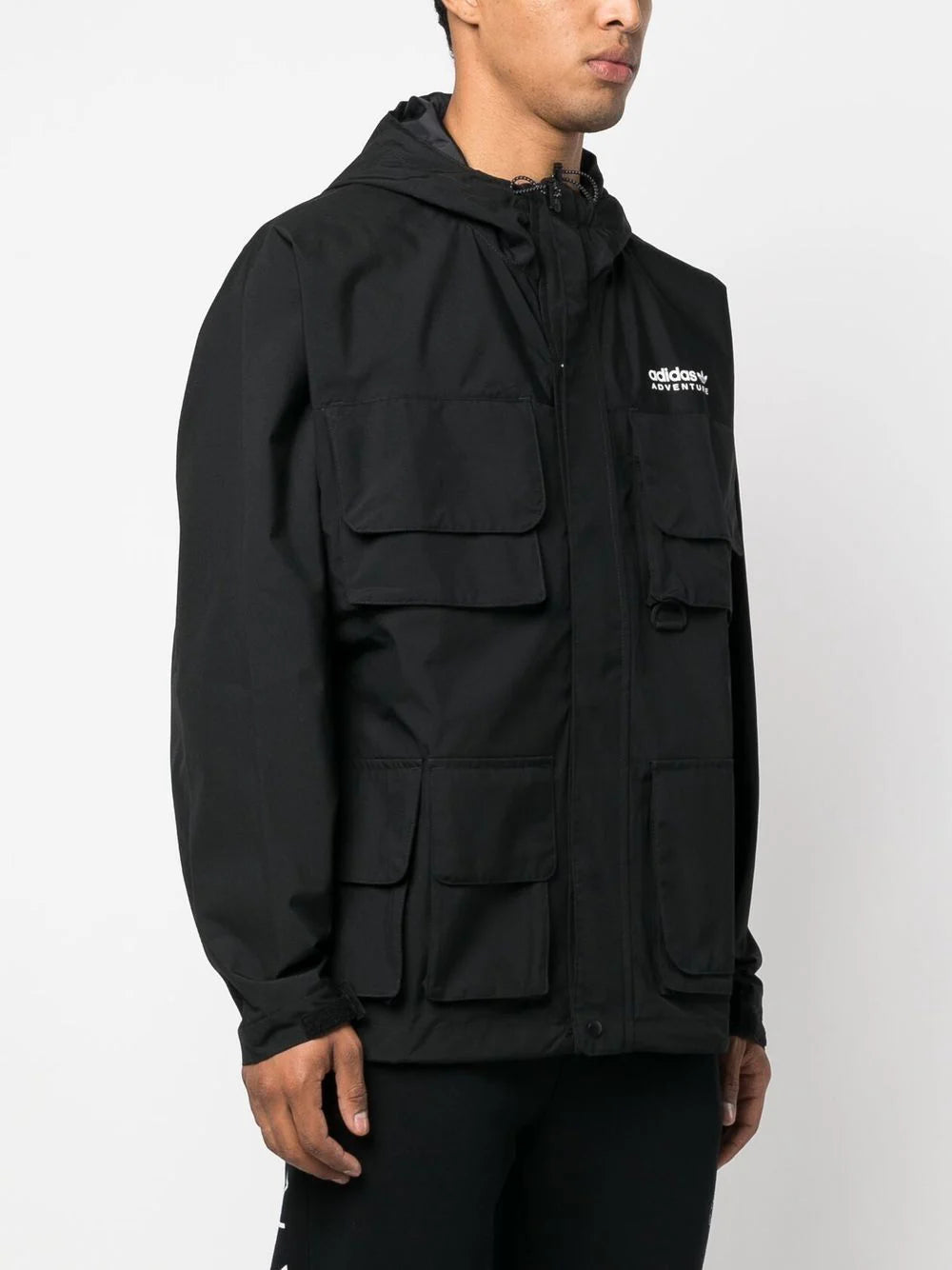 adidas  chest logo-print hooded jacket