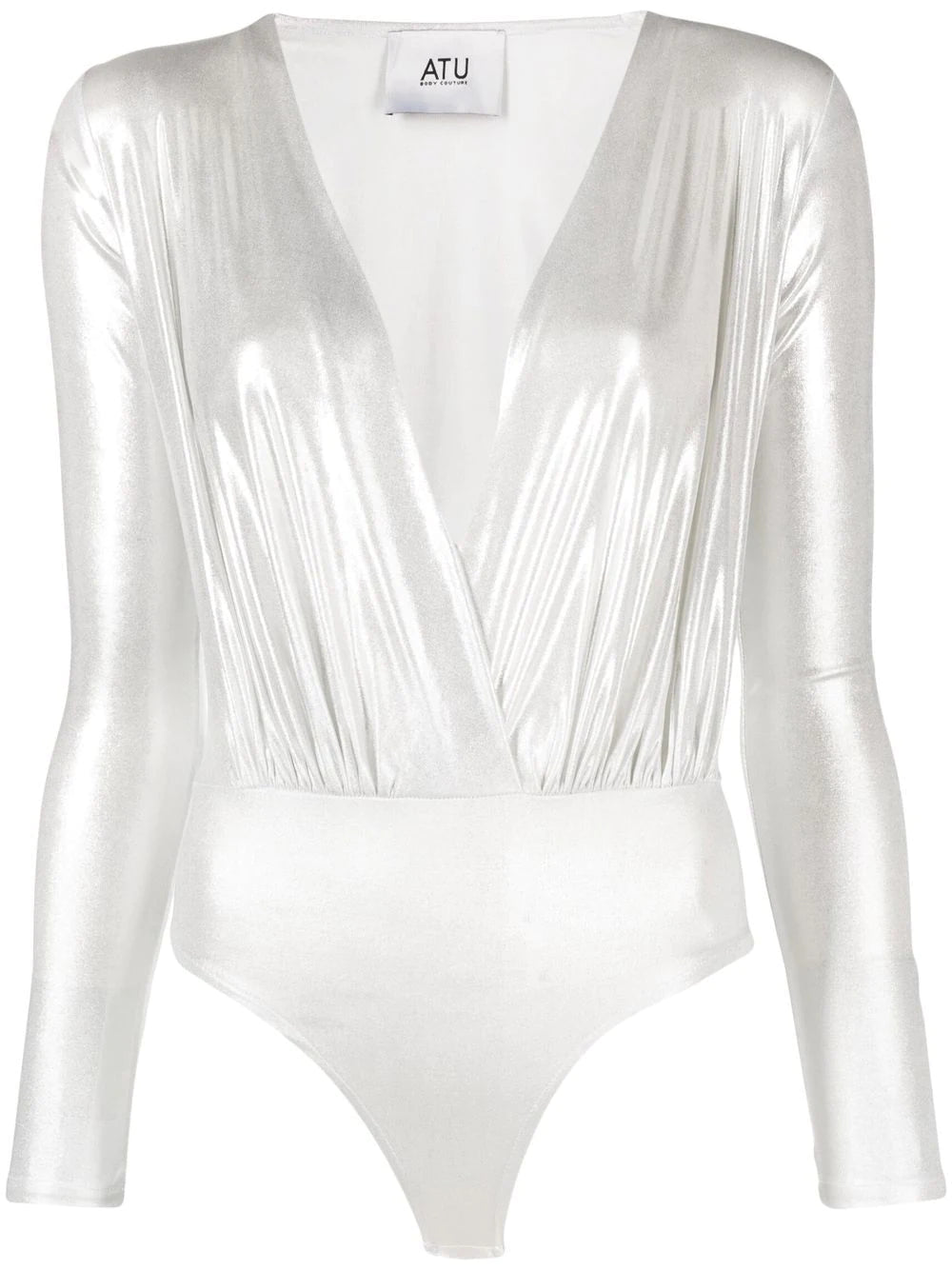 Atu Body Couture  metallic V-neck bodysuit