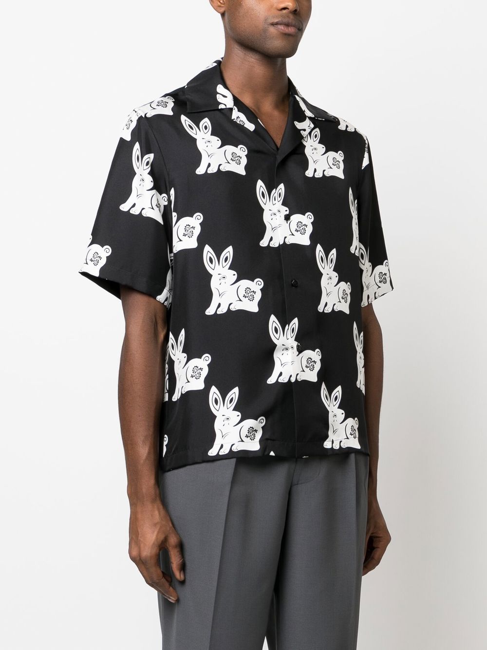 AMIRI rabbit-motif silk shirt