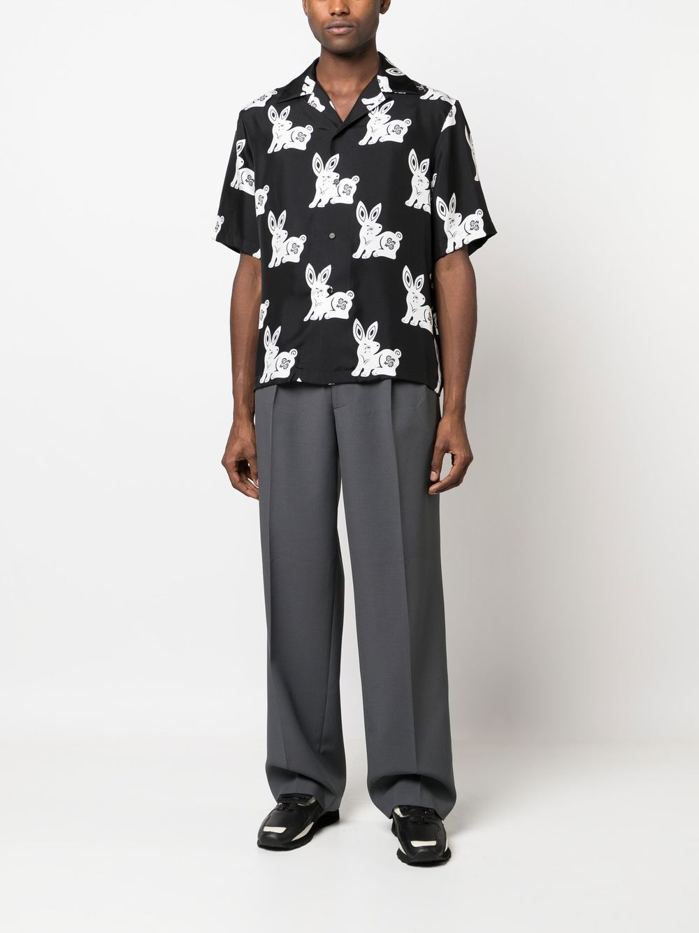 AMIRI rabbit-motif silk shirt