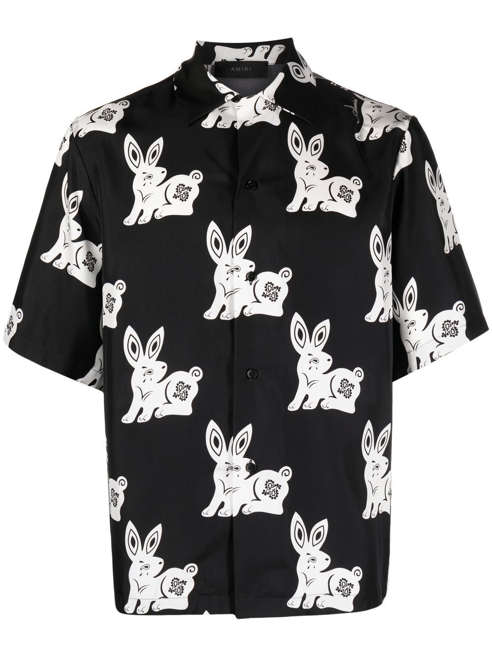 AMIRI rabbit-motif silk shirt