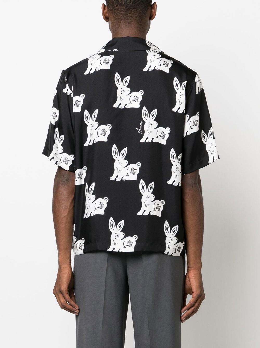 AMIRI rabbit-motif silk shirt