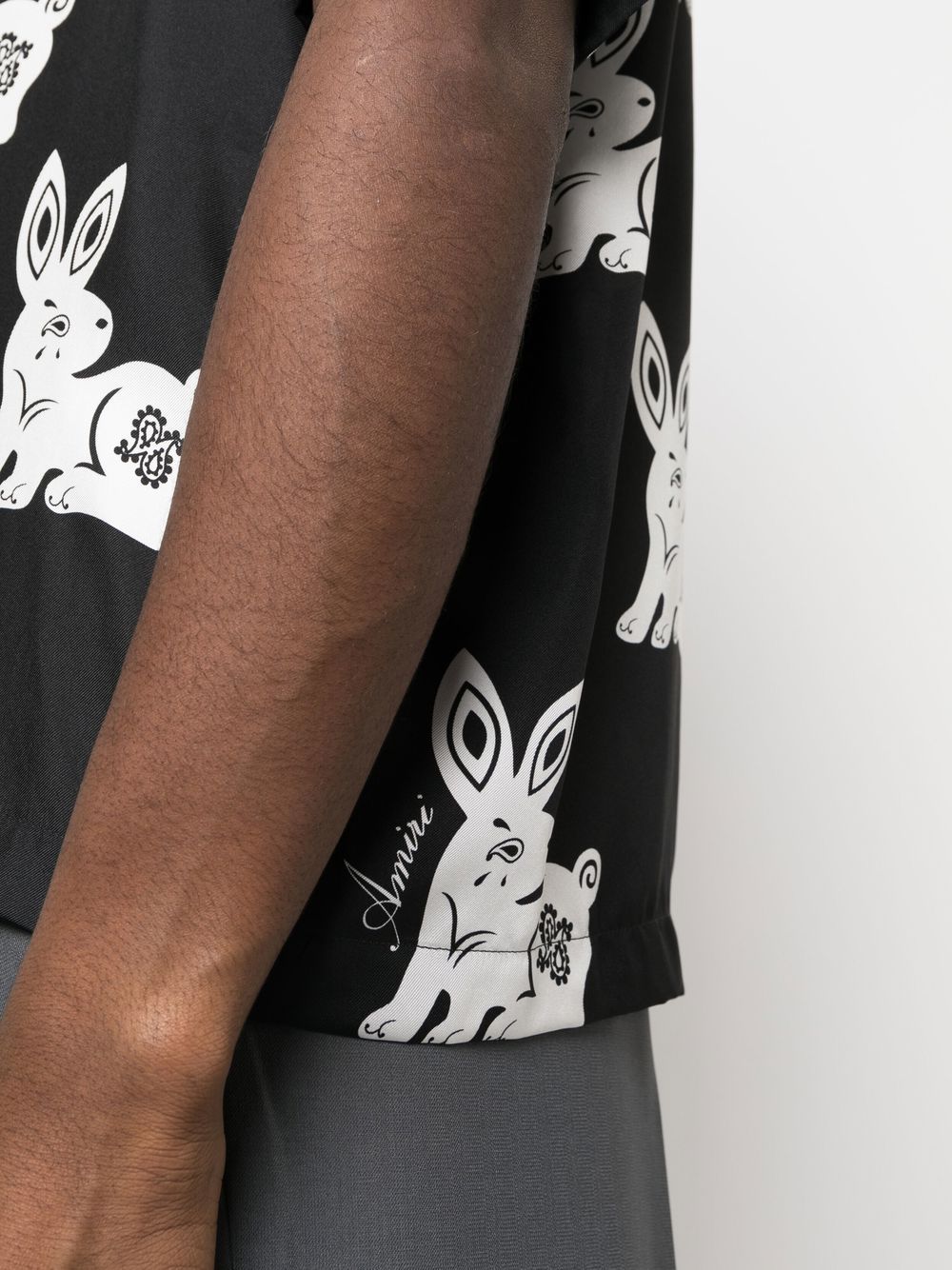 AMIRI rabbit-motif silk shirt