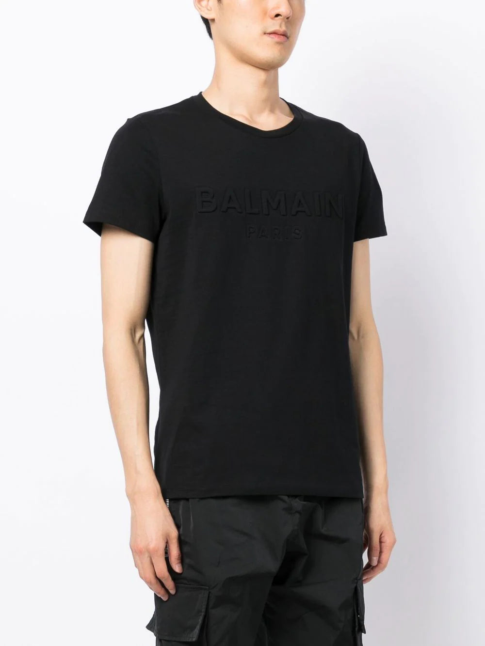 Balmain  logo-embossed cotton T-shirt