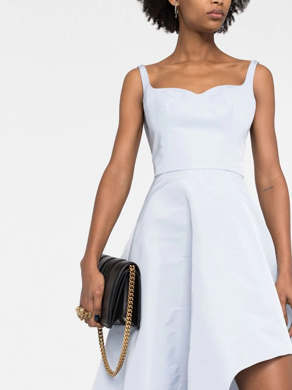 Alexander McQueen  sweetheart neckline asymmetric dress
