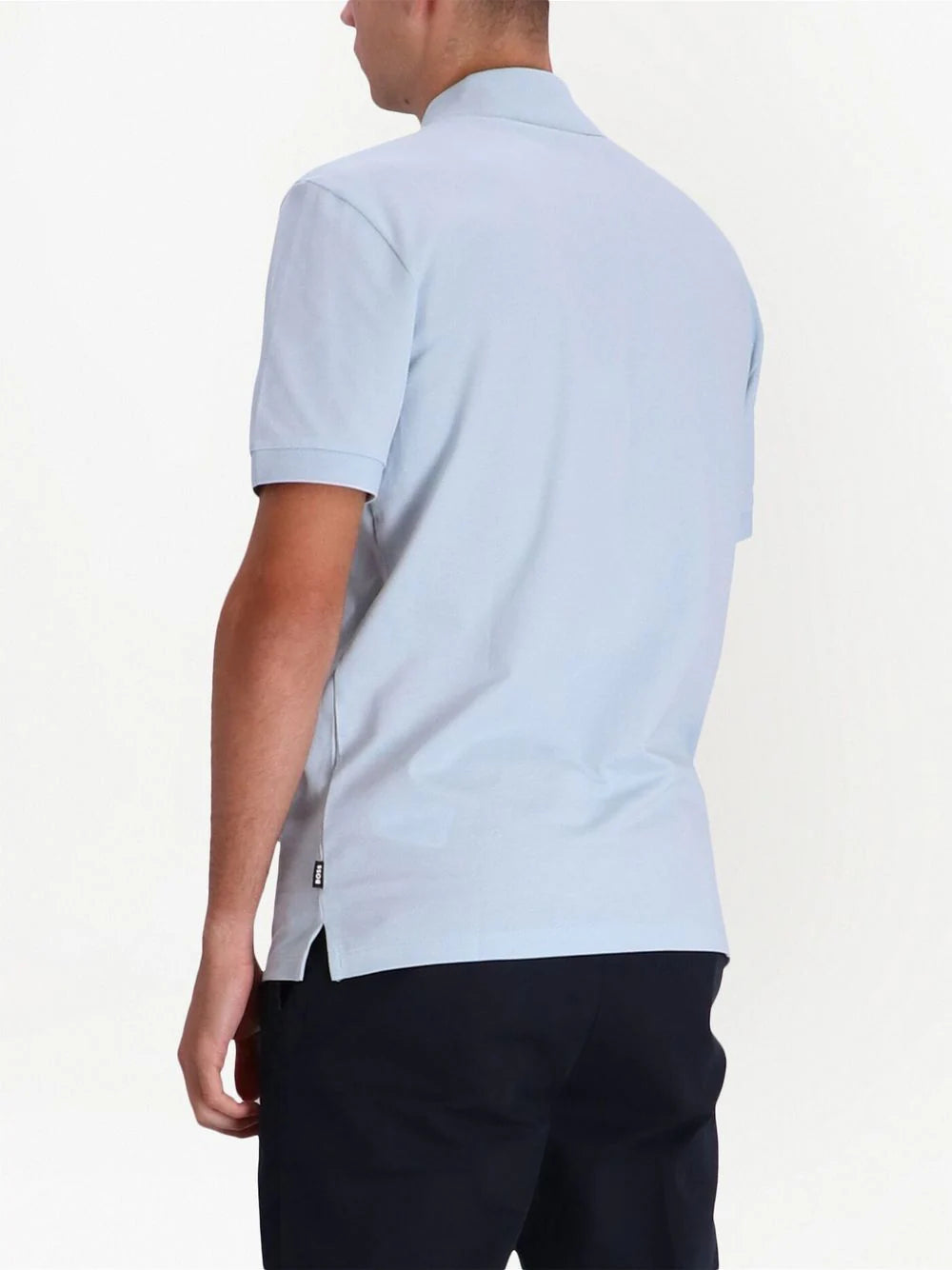 BOSS  logo-embroidered cotton polo shirt