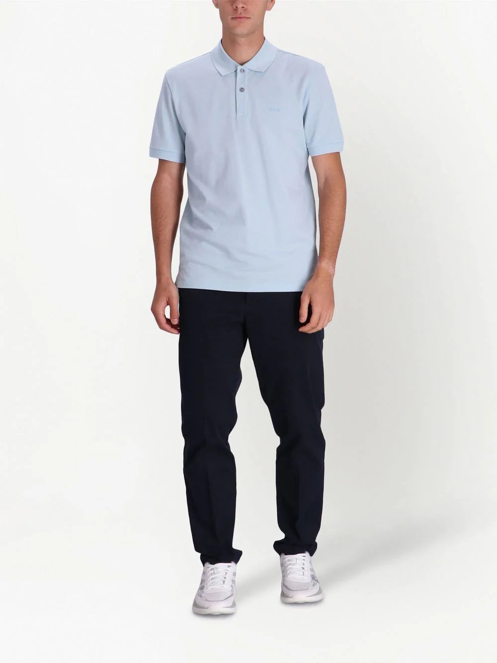 BOSS  logo-embroidered cotton polo shirt