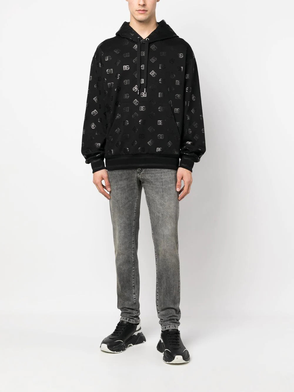Dolce & gabbana logo-patch slim-fit jeans