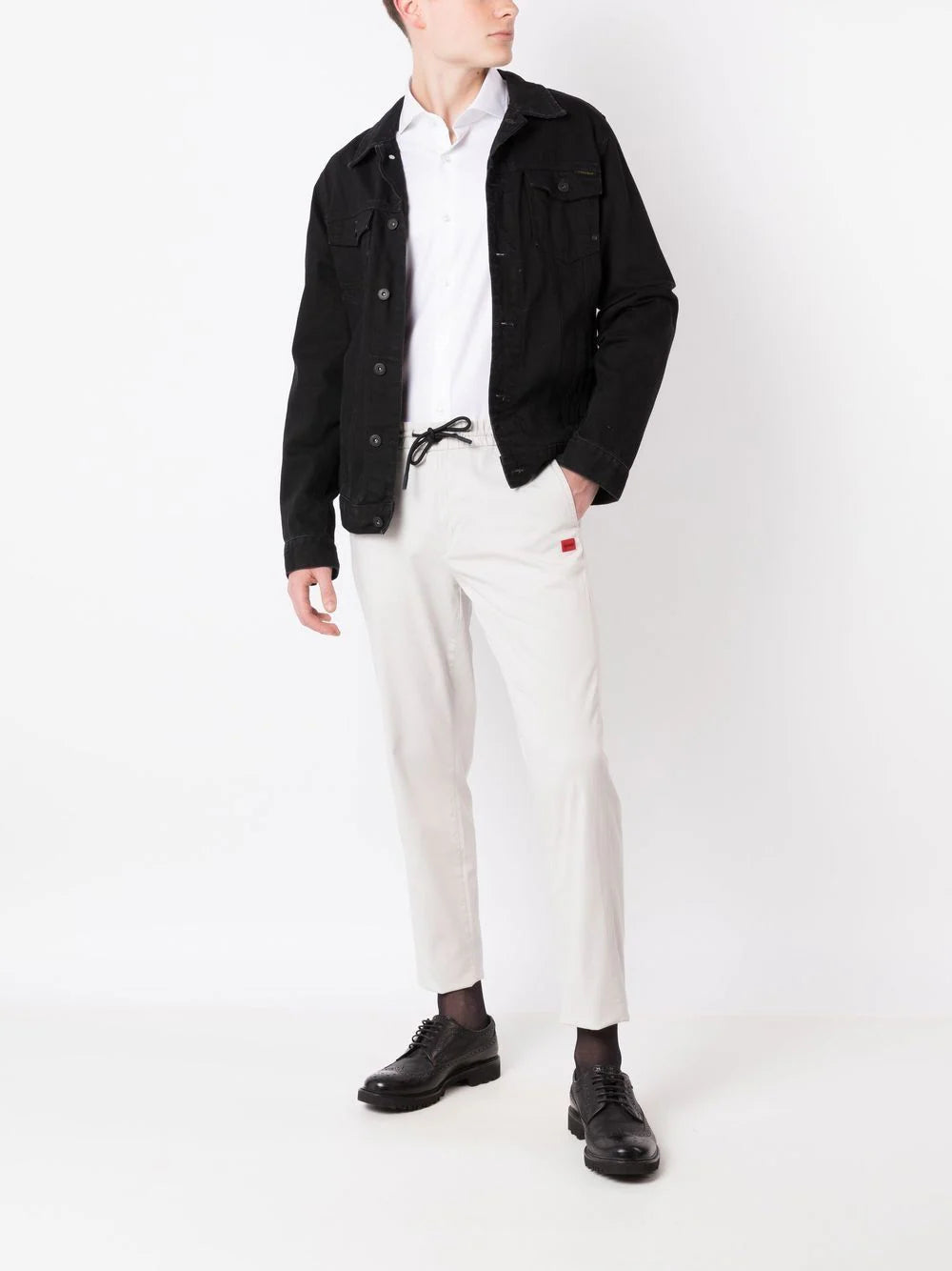 BOSS  long-sleeved stretch-cotton shirt