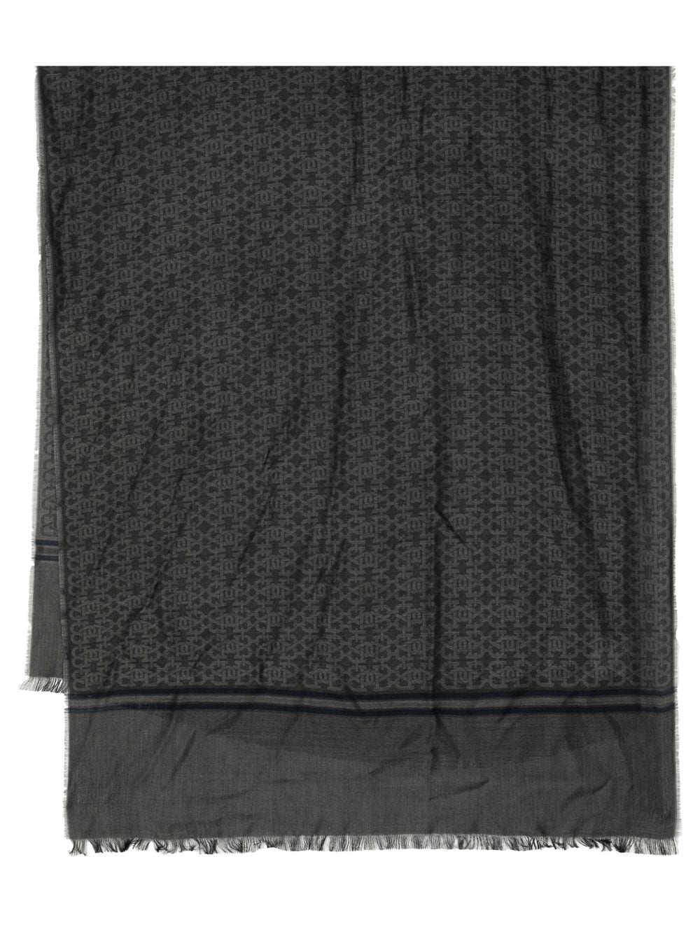 Bally  monogram-pattern fine-knit scarf