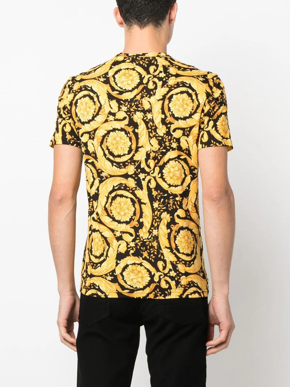 Versace  baroque-print crew neck T-shirt
