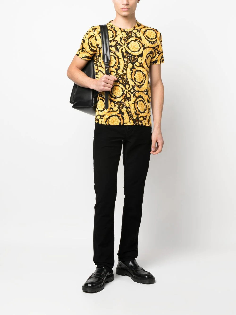 Versace baroque-print crew neck T-shirt