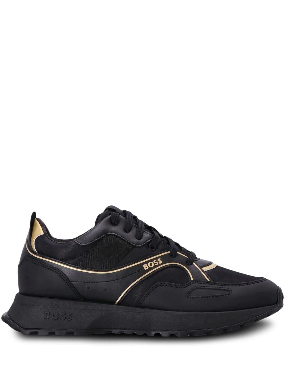 BOSS  logo print low-top trainers