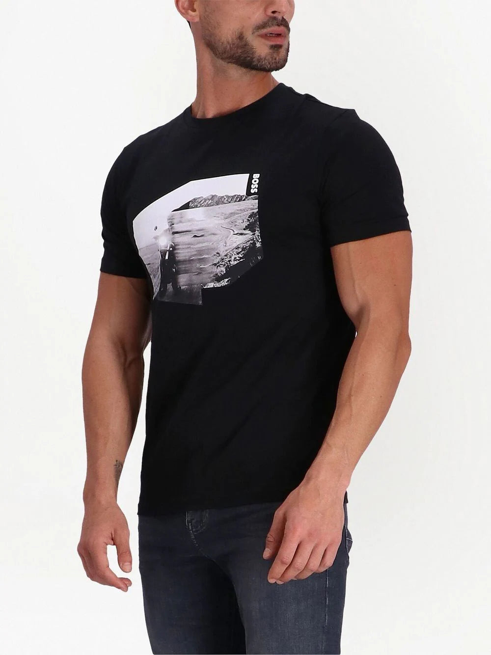 BOSS graphic-print cotton T-shirt