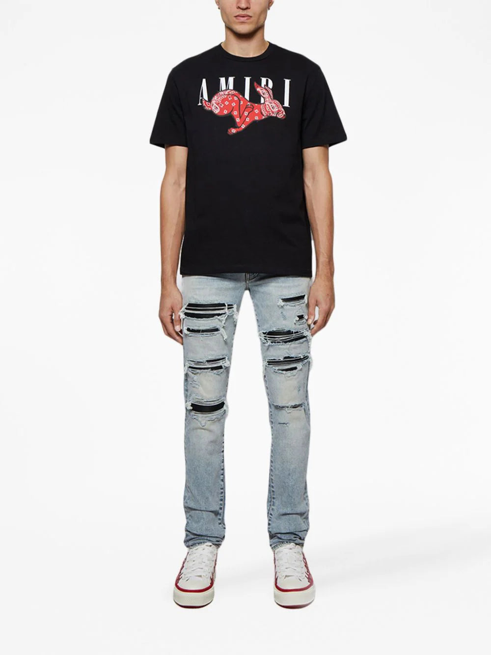AMIRI  Thrasher ripped skinny jeans