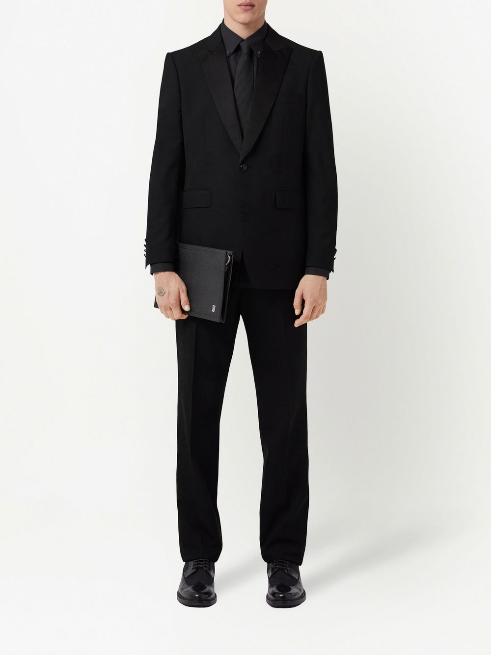 Burberry Oak Leaf Crest jacquard tuxedo jacket