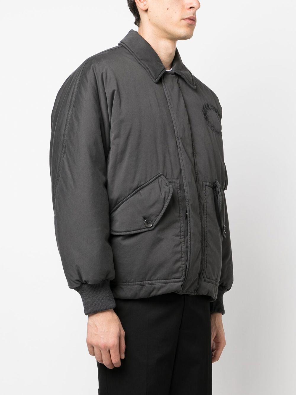Burberry embroidered-logo bomber jacket