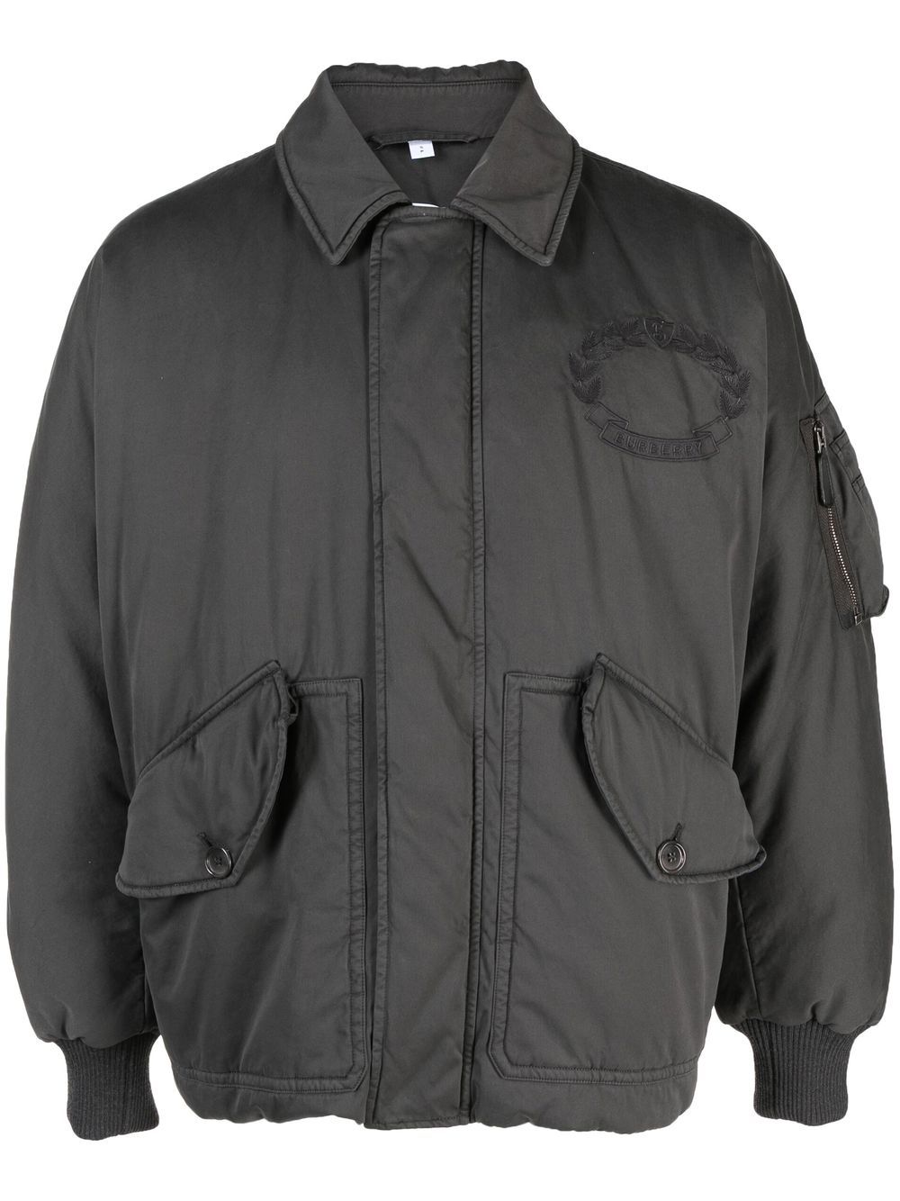 Burberry  embroidered-logo bomber jacket