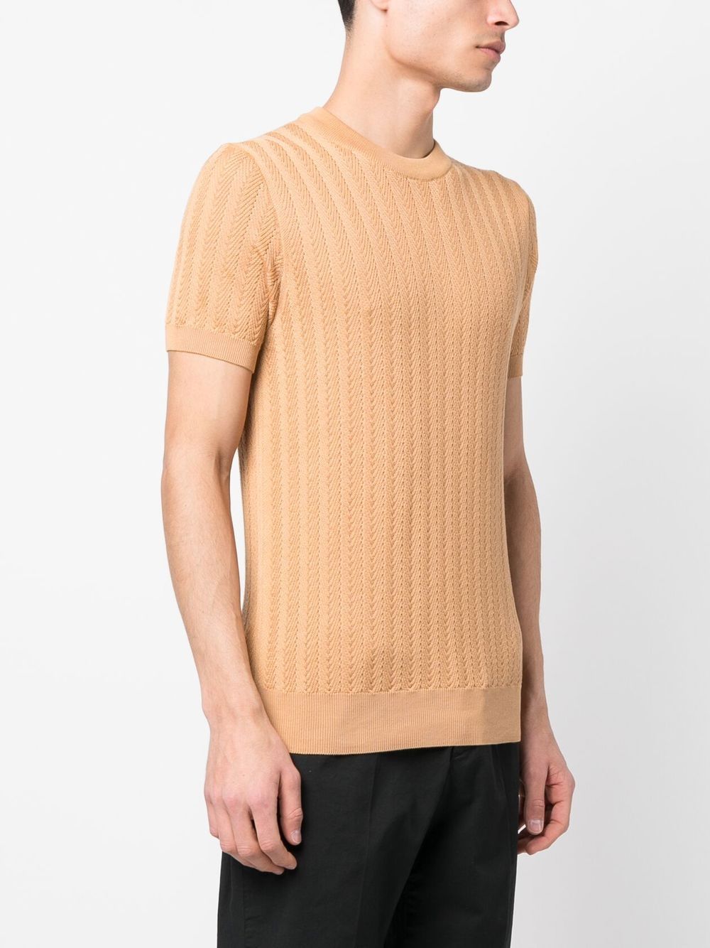 Brioni  cable-knit cotton T-shirt