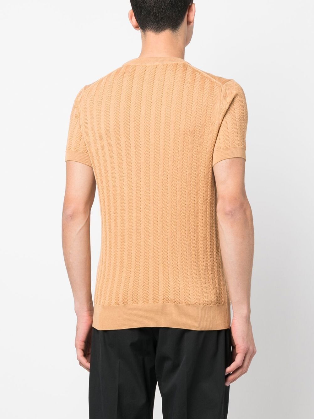 Brioni  cable-knit cotton T-shirt