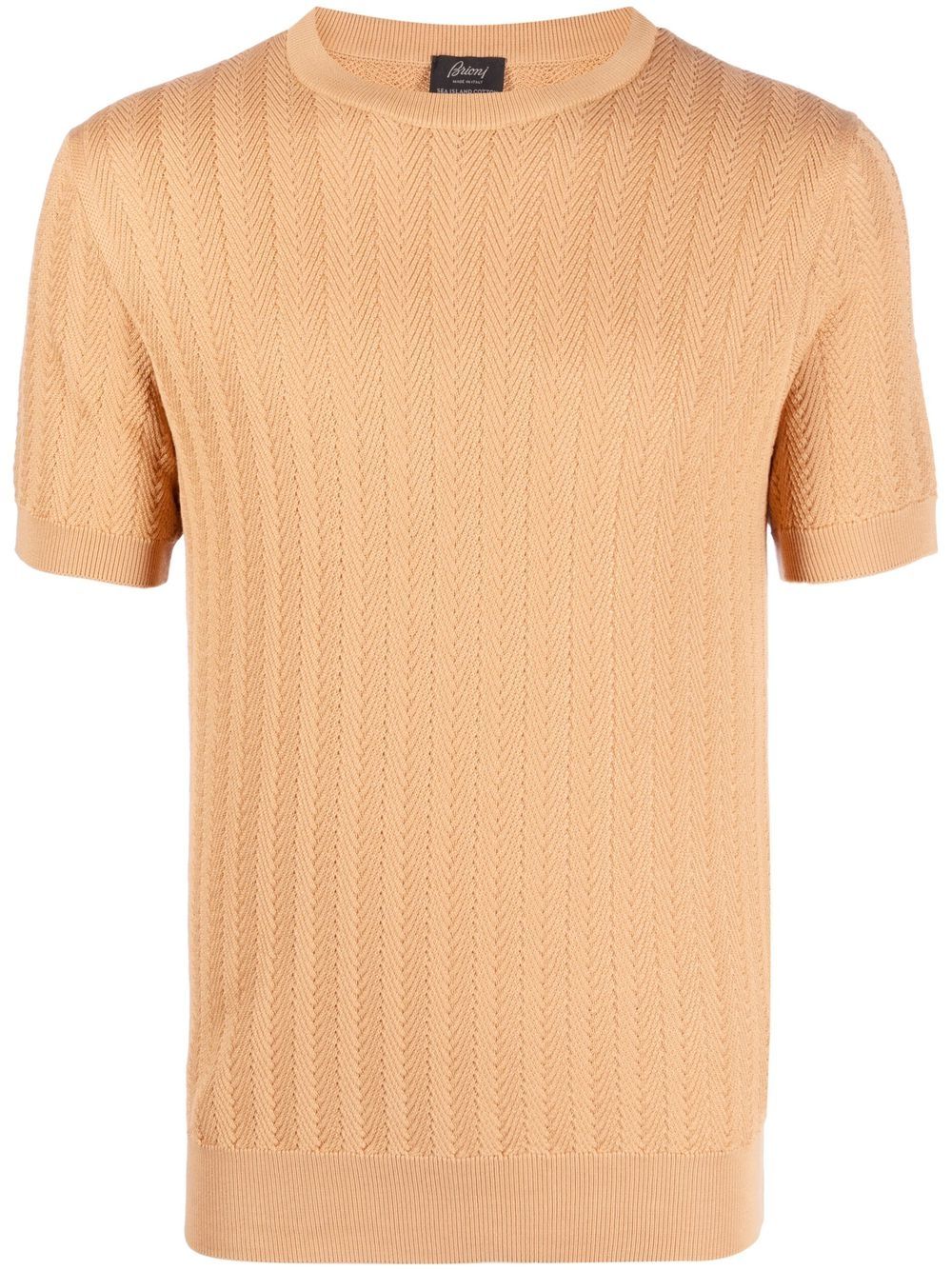 Brioni  cable-knit cotton T-shirt