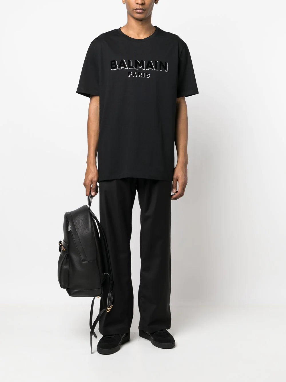 Balmain  logo-patch T-shirt