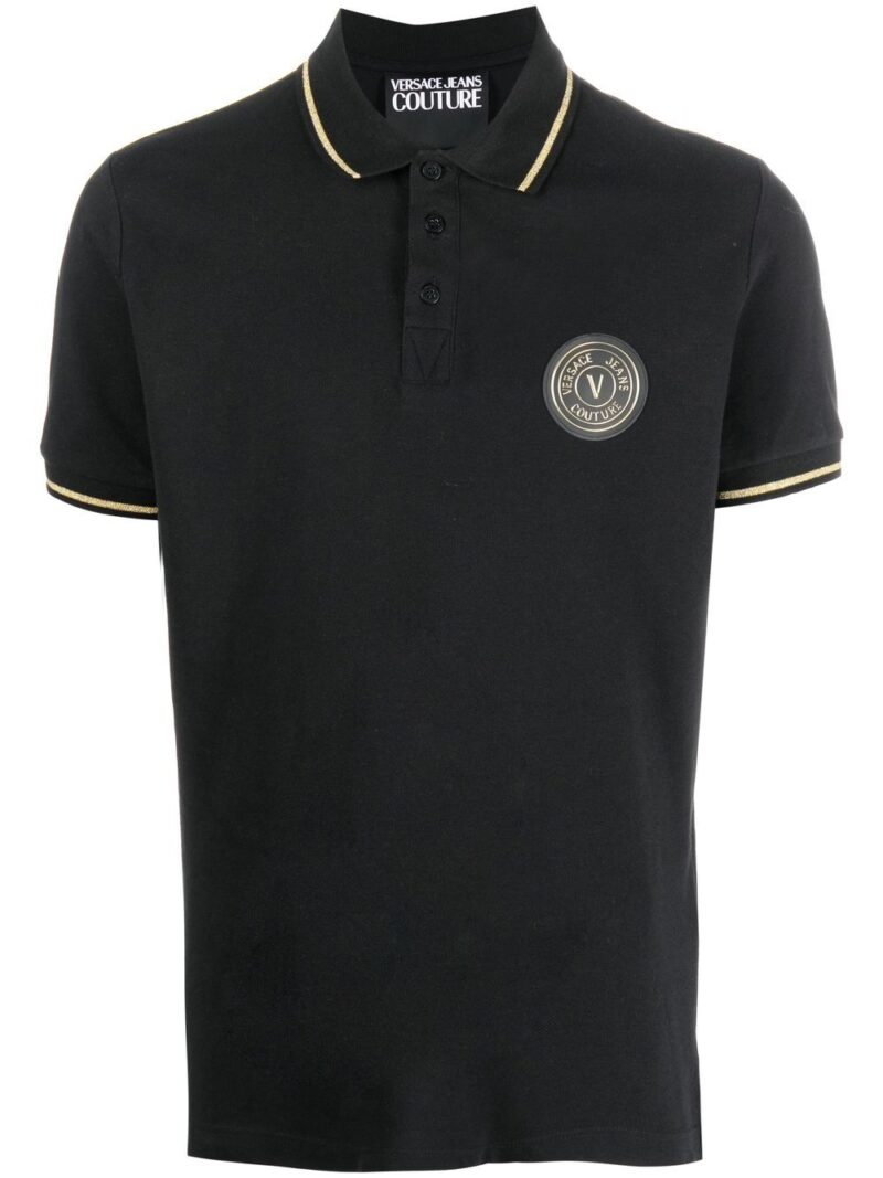 Versace Jeans Couture  chest logo-patch polo shirt