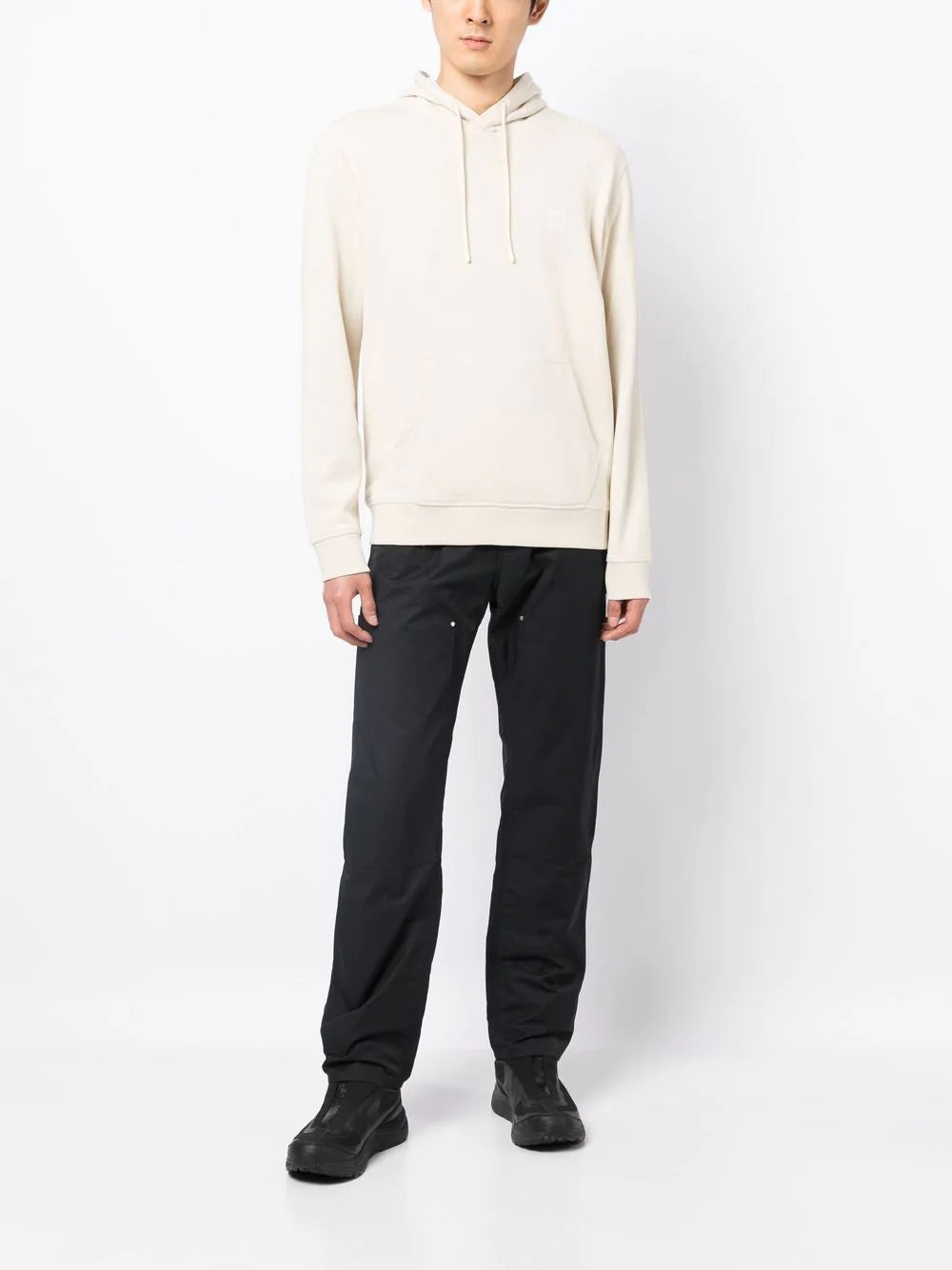 BOSS logo-patch cotton hoodie - Image 2
