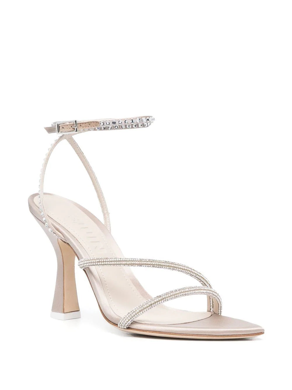 3juin  100mm crystal-embellished strap sandals