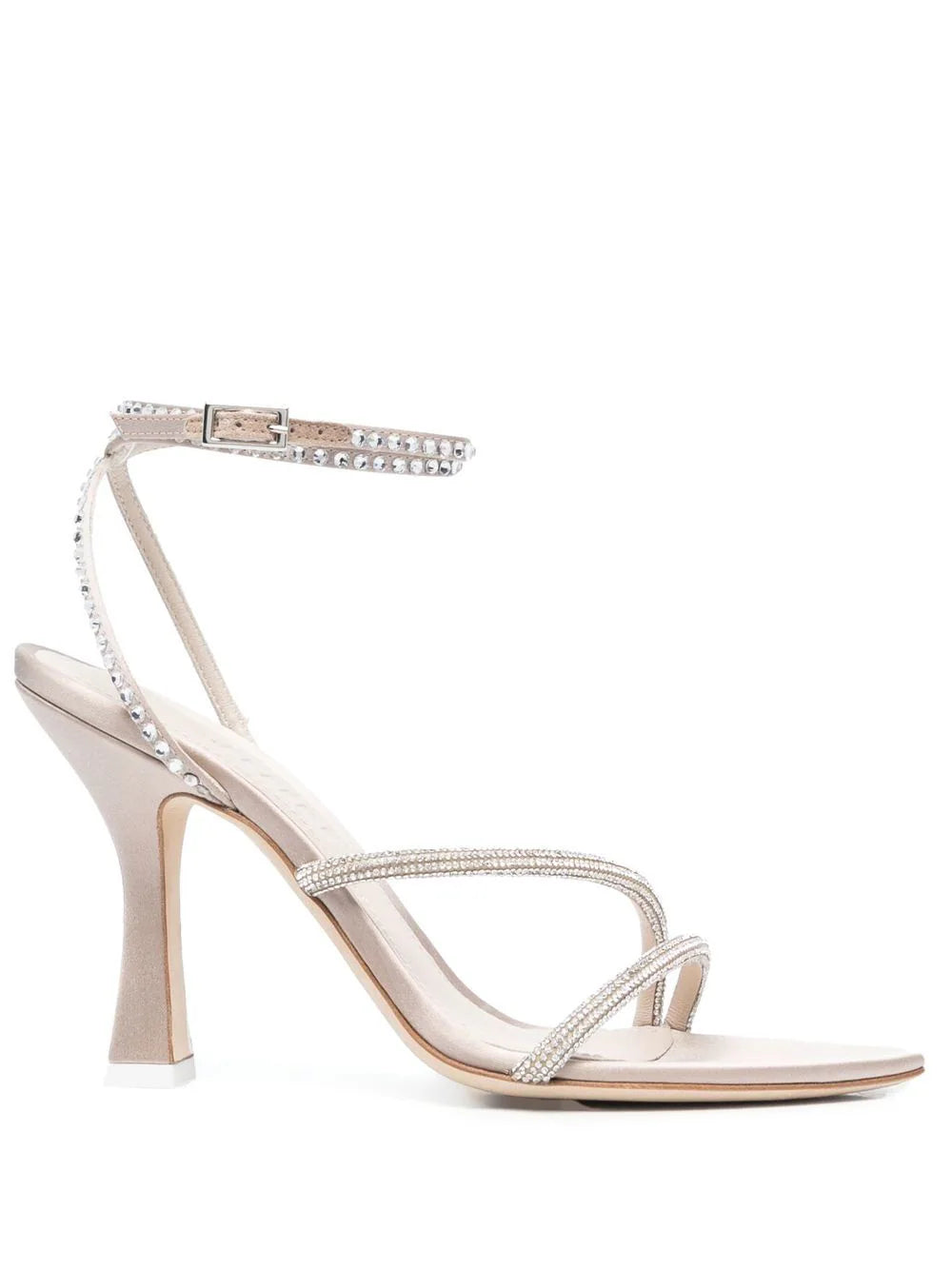 3juin  100mm crystal-embellished strap sandals