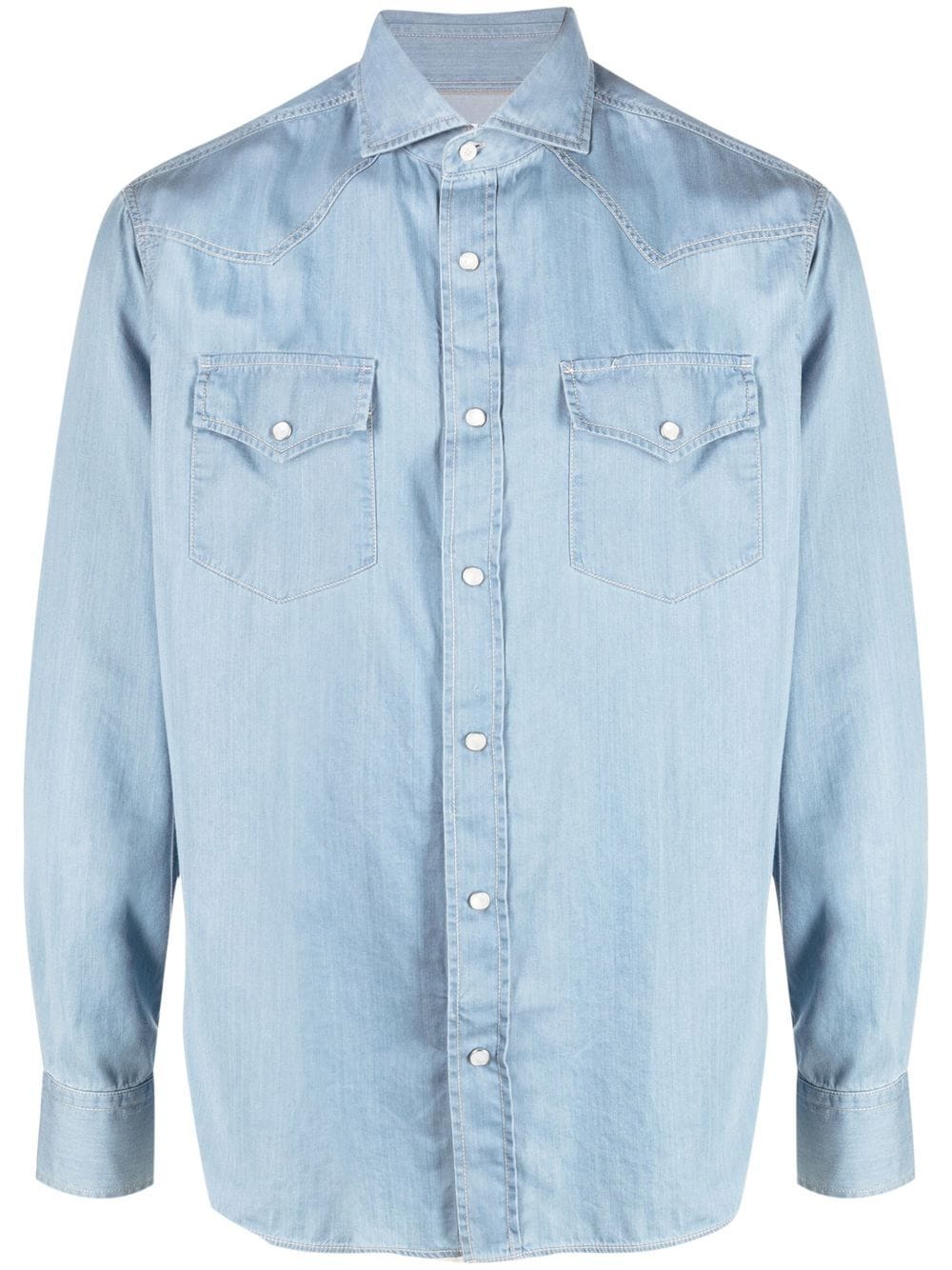 Brunello Cucinelli  button-up denim shirt