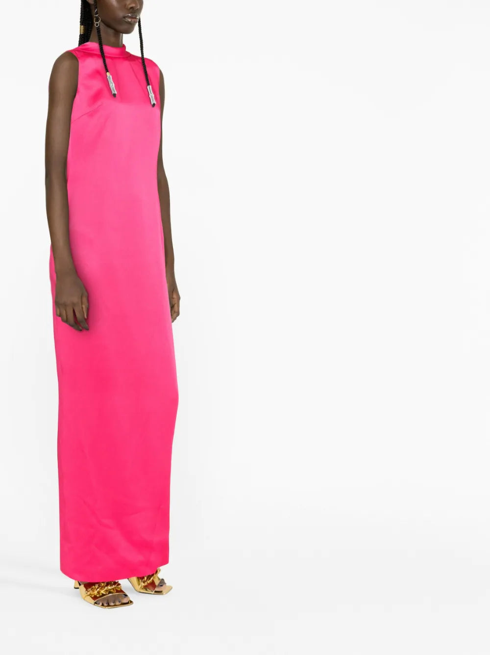 Versace cowl-back gown