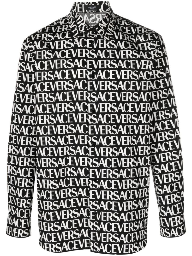 Versace  all-over logo-print shirt
