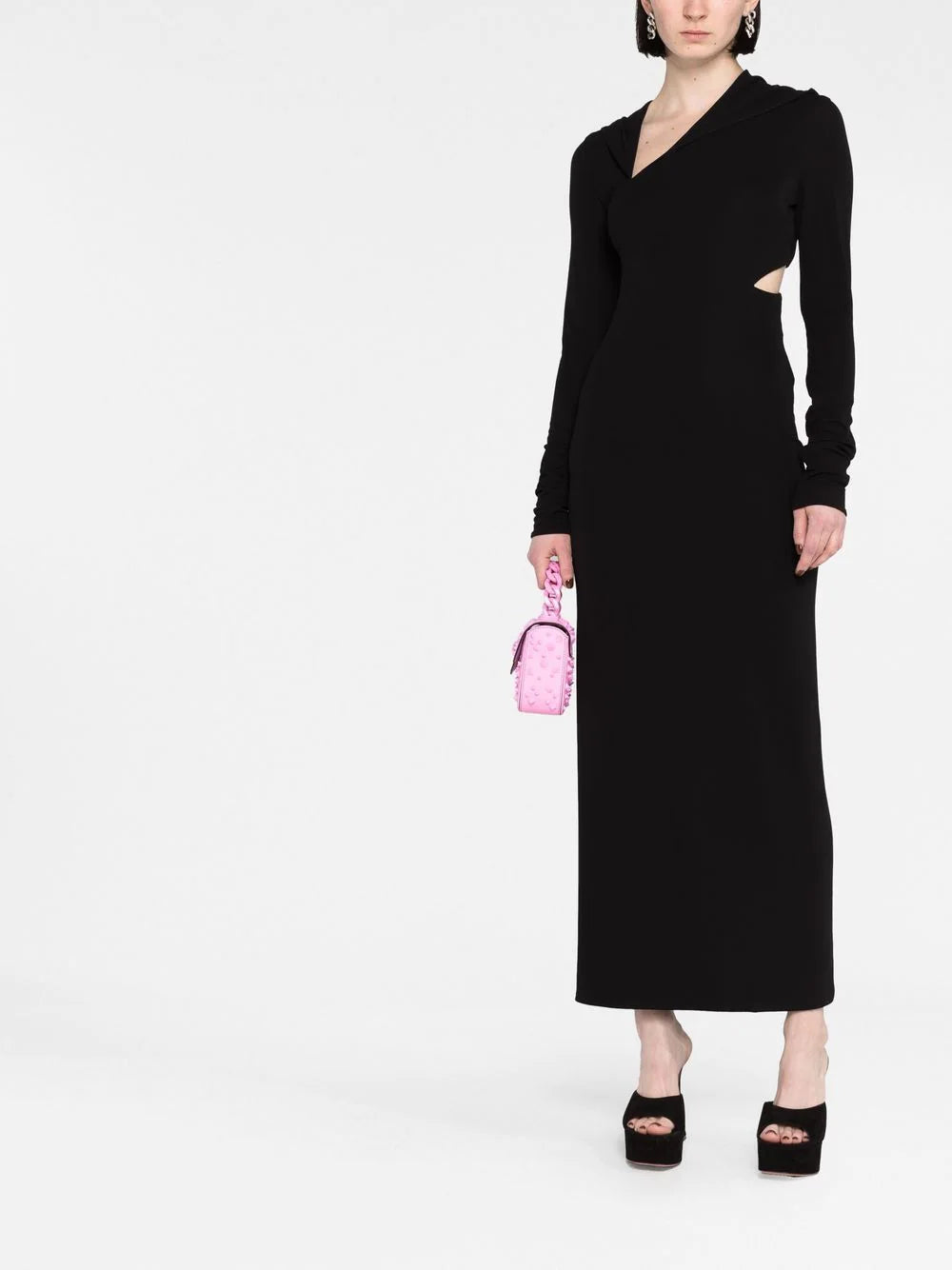 Versace  cut-out hooded maxi dress