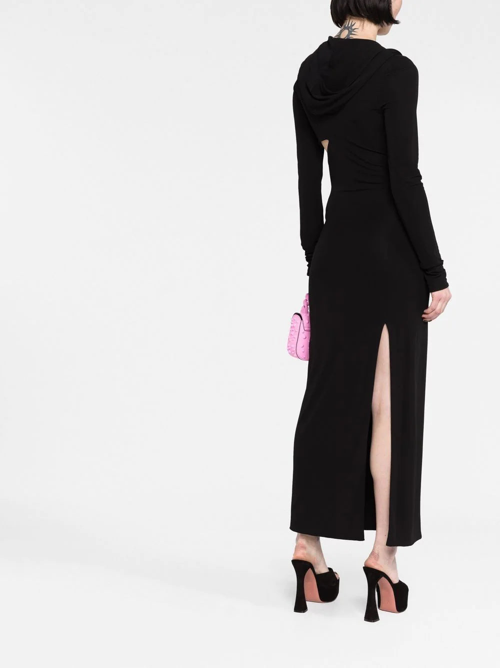 Versace  cut-out hooded maxi dress