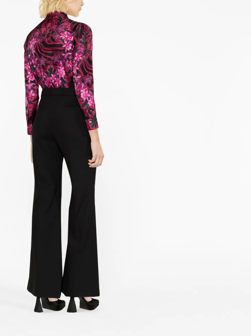 Versace  floral-print silk shirt