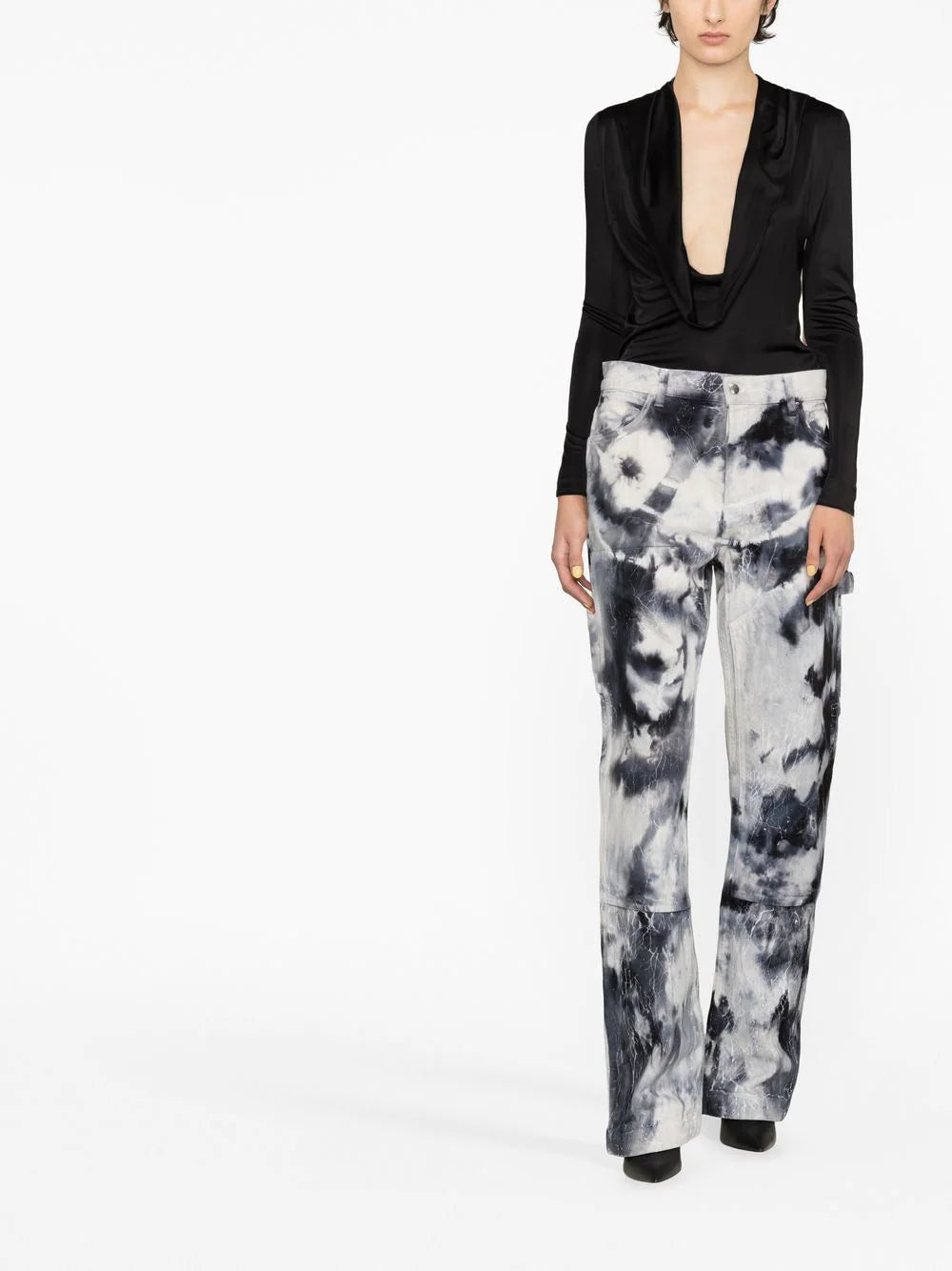 Versace  cowl-neck long-sleeved bodysuit