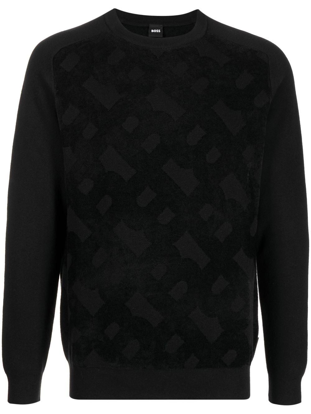 BOSS  jacquard crew-neck sweatshirt